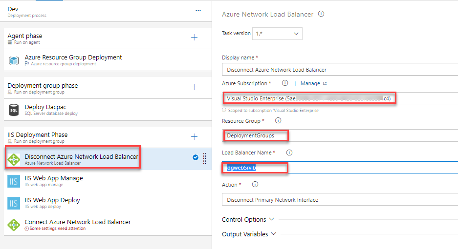 Disconnect load balancer