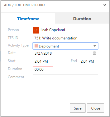 AddTimeRecord